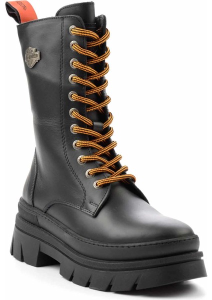 Black Hakiki Deri Kadın Bot & Bootie HD0777066103 modelleri