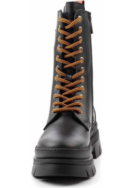 Black Hakiki Deri Kadın Bot & Bootie HD0777066103 fırsatları