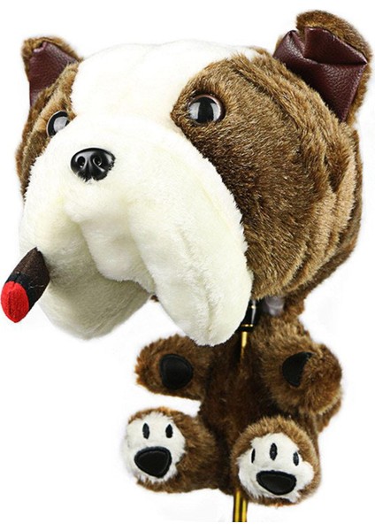 Komik Golf Kulübü Başkanı Kapak Koruma Peluş Köpek Şekilli Golf Ahşap Başörtüsü (Yurt Dışından) modelleri