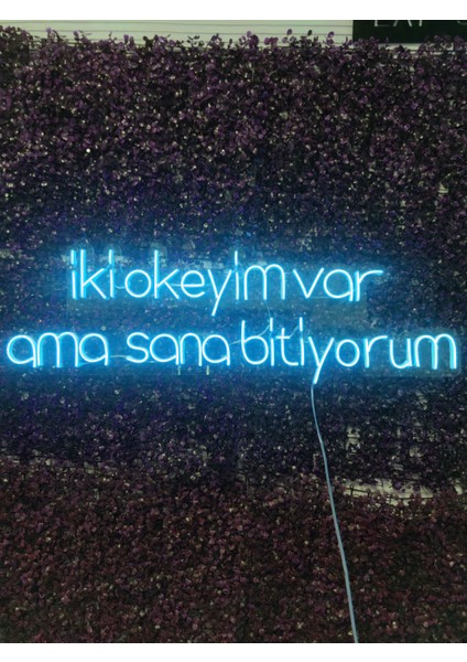 Iki Okeyim Var Ama Sana Bitiyorum Yazılı Neon LED TABELA(80X35CM fırsatları