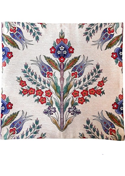 Dokuma Osmanlı Çini Motifli Yastık Kılıfı