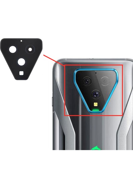 Xiaomi Black Shark 3 Uyumlu Kamera Lensi Camı Kle-H0 Kle-A0