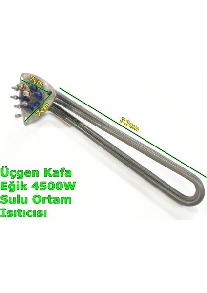 4,5KW Üçgen Ters Flanş(Büyük) Trifaze Sanayi Isıtıcı Rezistansı modelleri