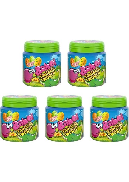 Fantastic World Portakal Limon ve Elma Aromalı Ekşi Sakız 90 gr x 5 Adet