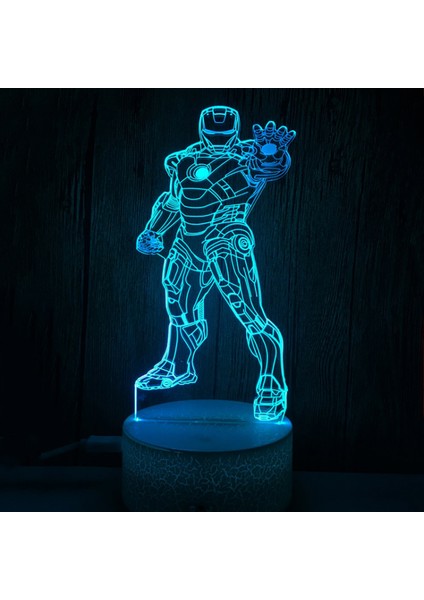 3D Illusion Lamba Gölge Anime Karakter 3D LED Gece Lambası Çocuklar Için Dokunmatik Uzaktan Kumanda Yatak Odası Dekoru -- Stil 1（ortak Taban） (Yurt Dışından)