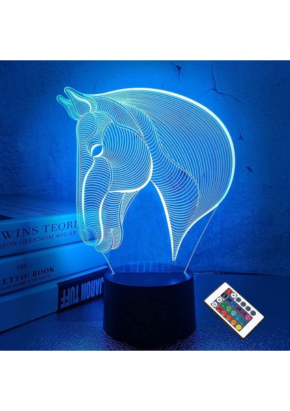 Çocuklar Için 3D Illusion Gece Lambası 3D LED Lambalar Dokunmatik Uzaktan Kumanda 3D Illusion Lamba Oda Dekoru (Siyah Koltuk) (Yurt Dışından)