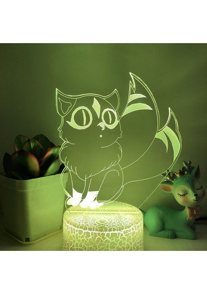 3D LED Gece Lambası Kirara El Yapımı 3D Illusion Lamba 16 Renkli Çocuk Odası Dekoratif Işıklar --- Çatlak Koltuk (Yurt Dışından)