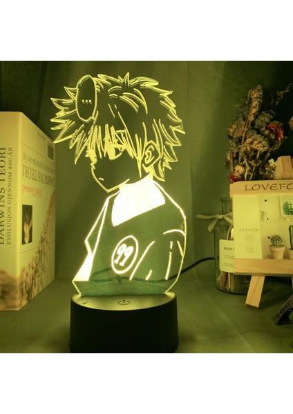 3D Illusion Gece Lambası Anime Karakter Masa Lambası USB Powered 7 Renk LED Işık Dokunmatik Anahtarı ile Çocuklar Için Hediye Yatak Odası Dekoru (Yurt Dışından)