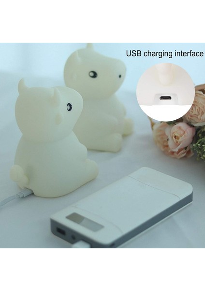 Mini Gece Lambas?, Tek Dokunu?ta Renk De?i?imi 7 Renk Ba?ucu Lambas? Silikon Malzeme Elektrik Tasarrufu USB ?arj Dekorasyon I?in ?ift Katmanl? Renk (Yurt Dışından) fırsatları