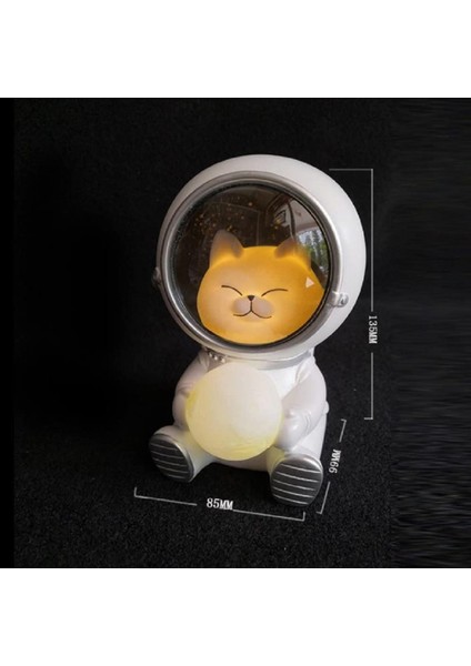 Astronot Hayvan Gece Lambası Sevimli Spaceman LED Işık Yaratıcı USB Pet Astronot Lamba Pet Ay Spaceman Masa Lambası Çocuklar Için Dekorasyon Işık (Köpek) (Yurt Dışından)