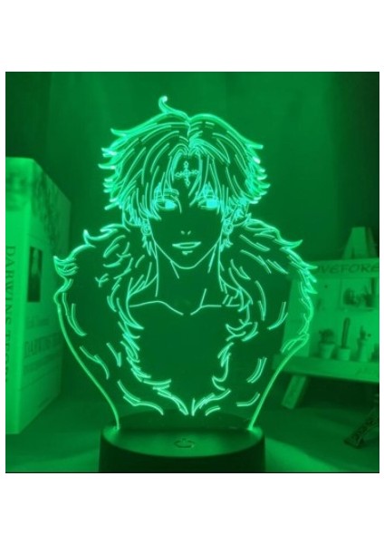 3D Illusion Gece Lambası Anime Karakter Masa Lambası USB Powered 7 Renk LED Işık Dokunmatik Anahtarı ile Çocuklar Için Hediye Yatak Odası Dekoru (Yurt Dışından)