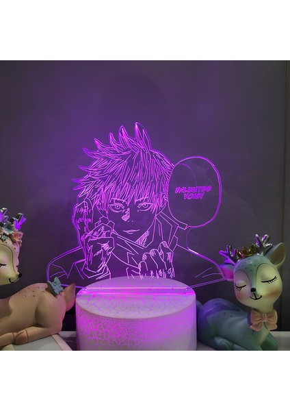 3D Anime Illusion Lamba Uzaktan Kumanda 3D LED Gece Lambası Çocuk Yatak Odası Dekoratif Lamba --- Çatlak Koltuk (Yurt Dışından)