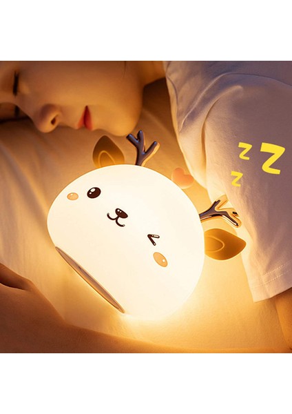 Sevimli ?izgi Silikon Gece Lambas?, Dokunmatik Sens?rlü ???k, Gece Lambas?, ?ocuklar I?in Beyaz (Yurt Dışından) modelleri