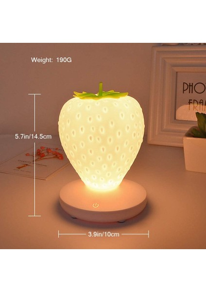 LED Renk Değiştirme Sevimli Dokunmatik Çilek Gece Lambası Yatak Odası, Şifonyer, Oturma Odası, Çocuk Odası, Ofis, Festival Dekoru ve Hediye Için Masa Lambası (Beyaz) (Yurt Dışından) fiyatları