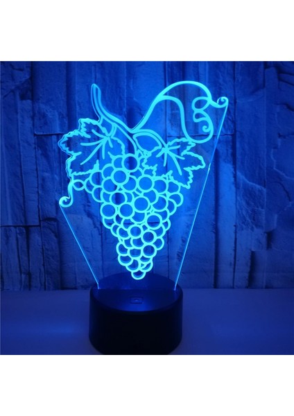 Sevimli Vesiküler 3D Gece Lambası 7 Renk Değişimi LED Üzüm 3D Işıklar Masa Lambası Noel Oyuncak Hediye --- Stil J (Yurt Dışından) modelleri