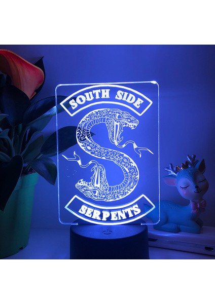 3D Illusion Lamba Yılan LED Gece Lambası Uzaktan Kumanda ile Çocuk Yatak Odası Dekoratif Işıklar --- Siyah Koltuk (Yurt Dışından)