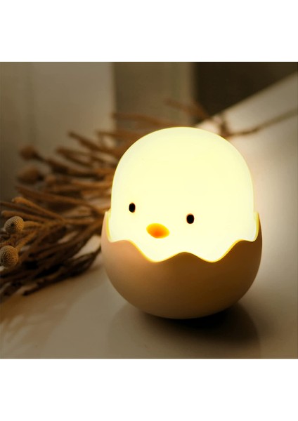 Sevimli Gece Lambası Silikon Squishy Gece Lambası Taşınabilir Şarj Edilebilir LED Lamba Dokunmatik Sensör ile Bebek Kız Erkek Hediye Için (Chacochick) (Yurt Dışından)