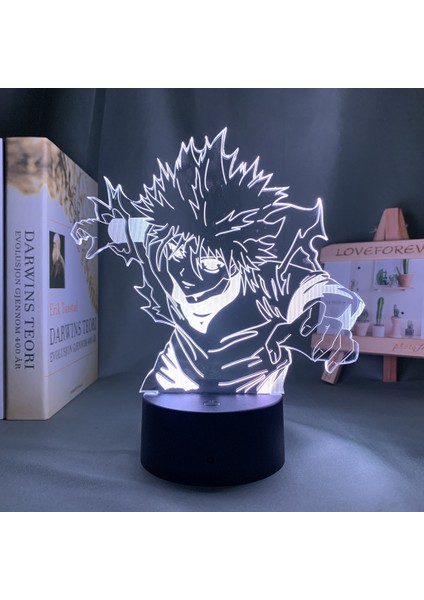 3D Illusion Gece Lambası Anime Karakter Masa Lambası USB Powered 7 Renk LED Işık Dokunmatik Anahtarı ile Çocuklar Için Hediye Yatak Odası Dekoru (Yurt Dışından)
