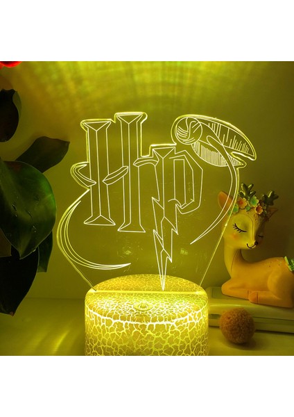 3D Illusion Harry Gece Lambası 16 Renk Lamba Uzaktan Kumandalı Çocuk Masa Lambası Ev Odası Dekorasyonu Için Erkek Kız Doğum Günü Noel - Çatlak Koltuk (Yurt Dışından)