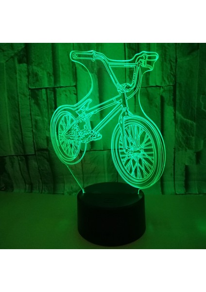 3D LED Başucu Gece Lambası Bisiklet Şekli USB Masa Lambası 16 Renk Değişimi Bisiklet Ev Dekor Yatak Odası Uyku Aydınlatma Hediyeler Uzaktan Kumanda (Stil 19) (Yurt Dışından)