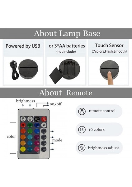 3D Cadılar Bayramı Noel Ağacı Gece Lambası? Çocuklar Için Anime Masa Lambası Çocuklar Için Uzaktan Kumanda Ile? Dokunmatik 16 Renk ile Yatak Odası 3D Illusion Gece Lambası Noel Cad (Yurt Dışından) modelleri