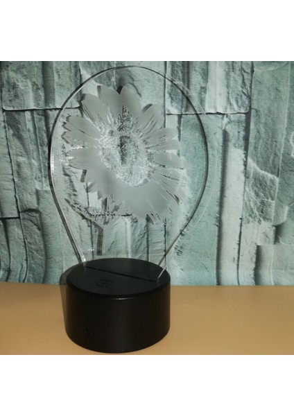 3D Ayçiçeği Gece Lambası Dokunmatik Masa Danışma Optik Illusion Lambalar 7 Renk Değişen Işıklar Ev Dekorasyon Noel Doğum Günü Hediyesi (Stil B) (Yurt Dışından) modelleri