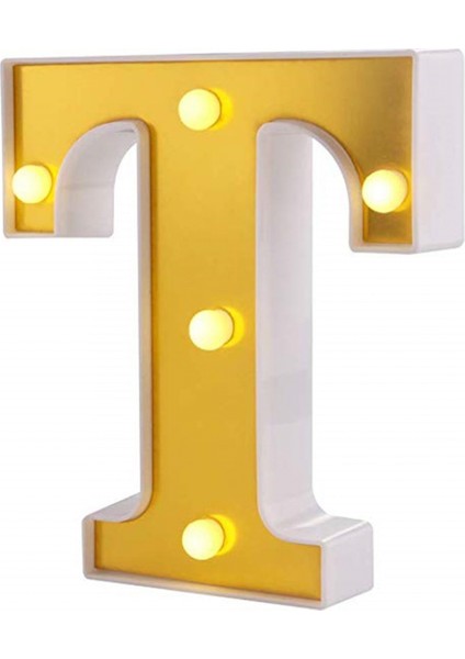 LED Mektup Işıkları Burcu 26 Altın Alfabe Light Up Marquee Harfler Düğün Doğum Günü Partisi Noel Ev Bar Dekorasyonu Için Burcu (Altın T) (Yurt Dışından) fiyatları