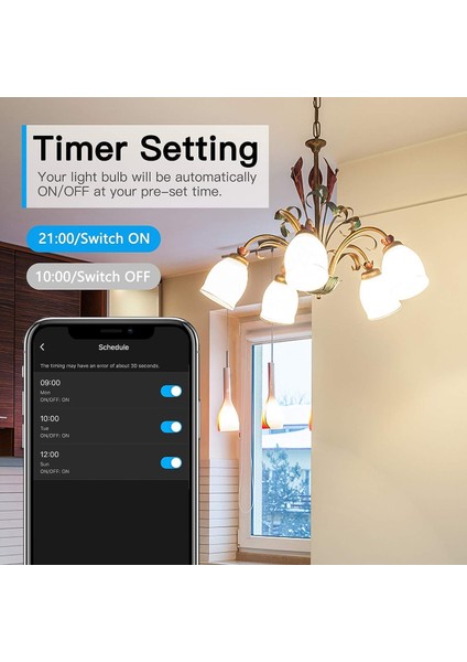 Akıllı Mumluk LED Ampul, E12 Wifi-Bluetooth Avize Ampul, Alexa Google Home ile Uyumlu, Ayarlanabilir Beyaz 2700K-6500K ve Rgb Mum Ampul, Müzik Senkronizasyonu 5W = 45W 400LM 4 Adet (Yurt Dışından) modelleri