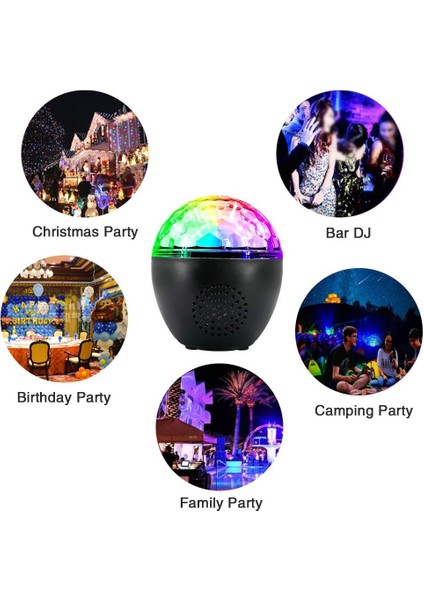 Disko Topu Işıkları, 16 Işık Modu Sesle Etkinleşen Parti Işıkları, Bluetooth Hoparlör ve Uzaktan Kumanda Ile, Ev Için Parti Malzemeleri Ktv Tatiller Düğün Dans Pub Bar Kulüp Göster (Yurt Dışından) fırsatları