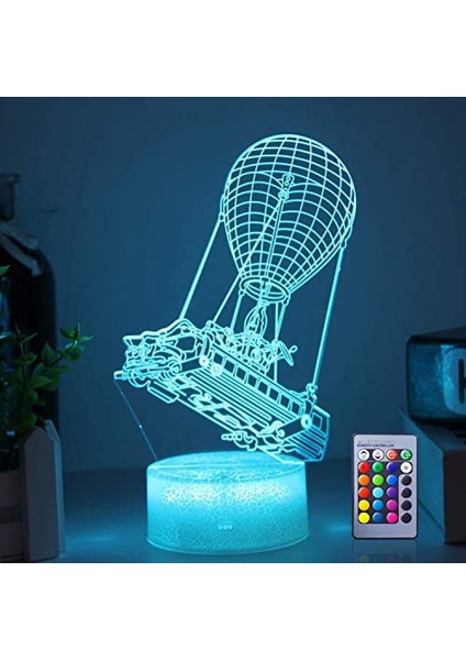 Oyun Odası Gece Işıkları Lamba 3D Görüş Efekti LED Gece Lambası Masa Masa Lambası Uzaktan Kumanda --- Savaş Otobüsü (Yurt Dışından)