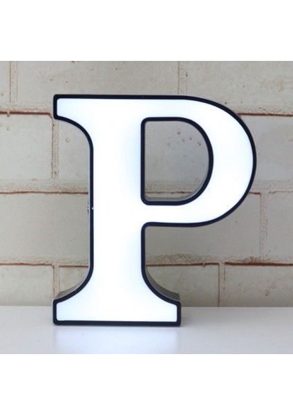 LED Marquee Harf Işıkları-Dıy Marquee Işıklar Mektup Tabelaları Düğün, Doğum Günü, Parti, Bar Dekorasyonu Için 26 Alfabe Işaretleri (P Harfi) (Yurt Dışından)