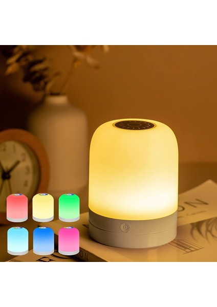 LED Gece Lambası Dokunmatik Kontrol Şarj Edilebilir Masa Lambası 7 Renk Değişen Taşınabilir Lamba Lamba Yatak Odası Oturma Odası Ofis Lambası (Şarj Edilebilir) (Yurt Dışından)
