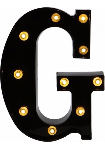 LED Mektup Işıkları Yeni Tasarım Olaylar Için Siyah Harfleri Aydınlatın Düğün Parti Doğum Günü Ev Bar Dıy Dekorasyon (G Harfi) (Yurt Dışından)