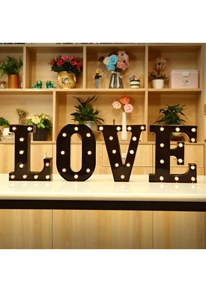 LED Mektup Işıkları Yeni Tasarım Olaylar Için Siyah Harfleri Aydınlatın Düğün Parti Doğum Günü Ev Bar Dıy Dekorasyon (G Harfi) (Yurt Dışından) fiyatları