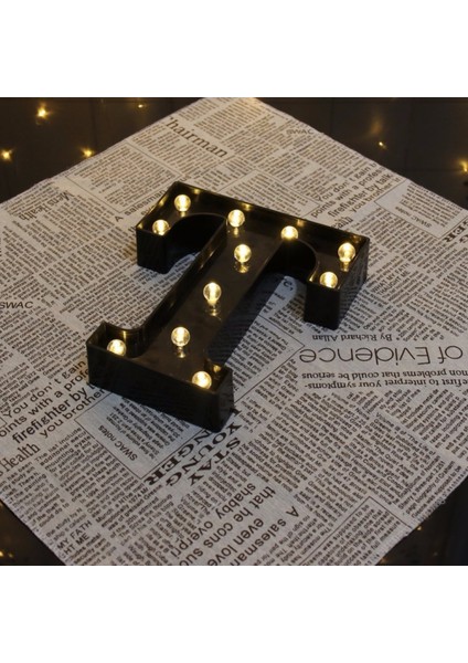 LED Mektup Işıkları Yeni Tasarım Olaylar Için Siyah Harfleri Aydınlatın Düğün Parti Doğum Günü Ev Bar Dıy Dekorasyon (G Harfi) (Yurt Dışından) fırsatları