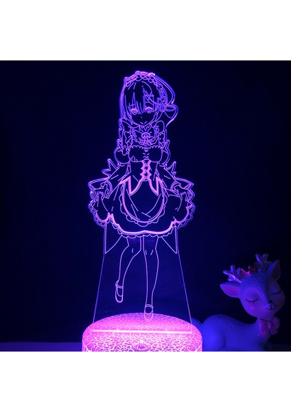 3D Gece Lambası Anime Supernatural Dünya 3D Illusion Lamba Çocuklar Için Uzaktan Kumanda Yatak Odası Dekoru --- C4（crack Seat） (Yurt Dışından)