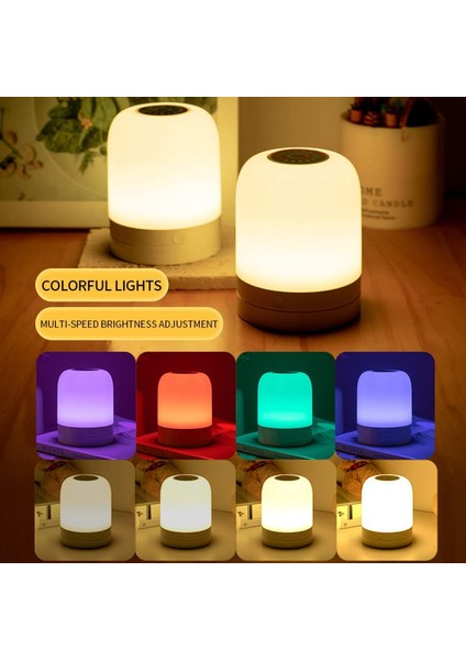 LED Gece Lambası Dokunmatik Kontrol Şarj Edilebilir Masa Lambası 7 Renk Değişen Taşınabilir Lamba Lamba Yatak Odası Oturma Odası Ofis Lambası (Şarj Edilebilir) (Yurt Dışından)