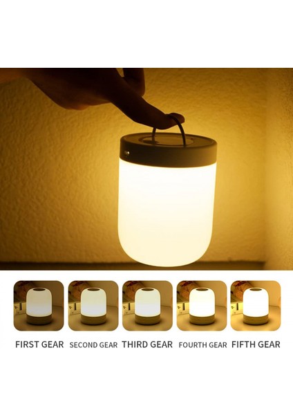 LED Gece Lambası Dokunmatik Kontrol Şarj Edilebilir Masa Lambası 7 Renk Değişen Taşınabilir Lamba Lamba Yatak Odası Oturma Odası Ofis Lambası (Şarj Edilebilir) (Yurt Dışından)