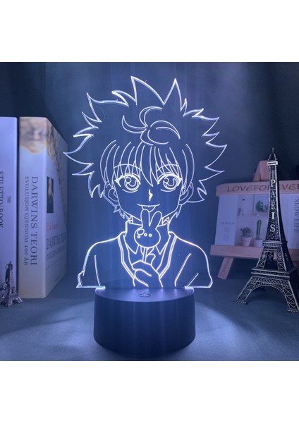 3D Illusion Gece Lambası Anime Karakter Masa Lambası USB Powered 7 Renk LED Işık Dokunmatik Anahtarı ile Çocuklar Için Hediye Yatak Odası Dekoru (Yurt Dışından)