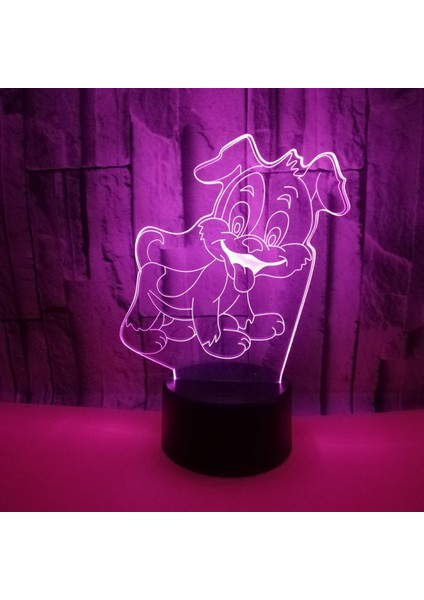 3D Yavru Sevimli Köpek Gece Lambası Dokunmatik Masa Danışma Optik Illusion Lambalar 7 Renk Değişen Işıklar Ev Dekorasyon Doğum Günü Hediyesi (Stil M) (Yurt Dışından) modelleri