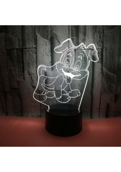 3D Yavru Sevimli Köpek Gece Lambası Dokunmatik Masa Danışma Optik Illusion Lambalar 7 Renk Değişen Işıklar Ev Dekorasyon Doğum Günü Hediyesi (Stil M) (Yurt Dışından) fırsatları