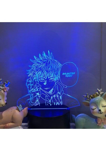3D Anime Illusion Lamba Uzaktan Kumanda 3D LED Gece Lambası Çocuk Odası Için Dekoratif Lamba --- Siyah Koltuk (Yurt Dışından)