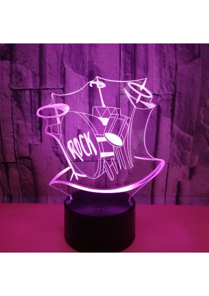 3D Kaya Davul Işık Dokunmatik Masa Masası Optik Illusion Lambalar 7 Renk Değişen Işıklar Ev Dekorasyon Noel Doğum Günü Hediyesi (Stil 21) (Yurt Dışından) fırsatları