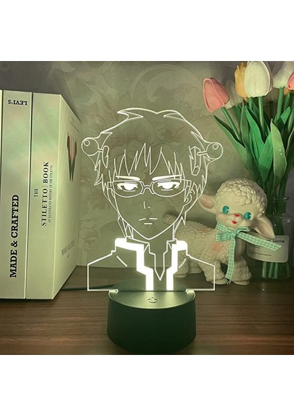 3D Gece Lambası Anime Lamba 3D Illusion Gece Işıkları Uzaktan Renk Değiştirme Masa Lambası Noel Hediyesi Için --- Çatlak Koltuk (Yurt Dışından)