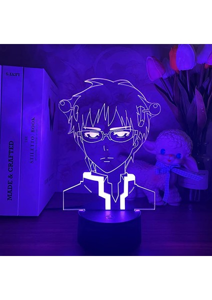 3D Gece Lambası Anime Lamba 3D Illusion Gece Işıkları Uzaktan Renk Değiştirme Masa Lambası Noel Hediyesi Için --- Çatlak Koltuk (Yurt Dışından)