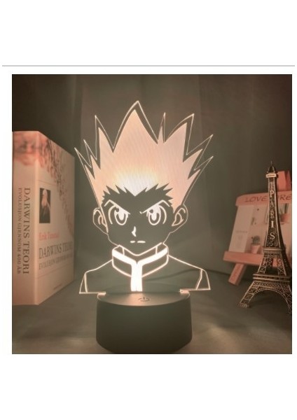 3D Illusion Gece Lambası Anime Karakter Masa Lambası USB Powered 7 Renk LED Işık Dokunmatik Anahtarı ile Çocuklar Için Hediye Yatak Odası Dekoru (Yurt Dışından)