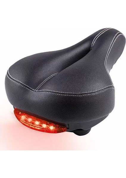 Bike Seat Arka Stop Lambalı Bisiklet Selesi Bisiklet Arka Stop Lambası Eyeri Genişletilmiş, Rahat, Nefes Alabilen, Yüksek Elastik Sünger Koltuk (Yurt Dışından)