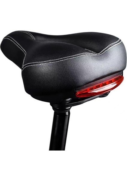 Bike Seat Arka Stop Lambalı Bisiklet Selesi Bisiklet Arka Stop Lambası Eyeri Genişletilmiş, Rahat, Nefes Alabilen, Yüksek Elastik Sünger Koltuk (Yurt Dışından)