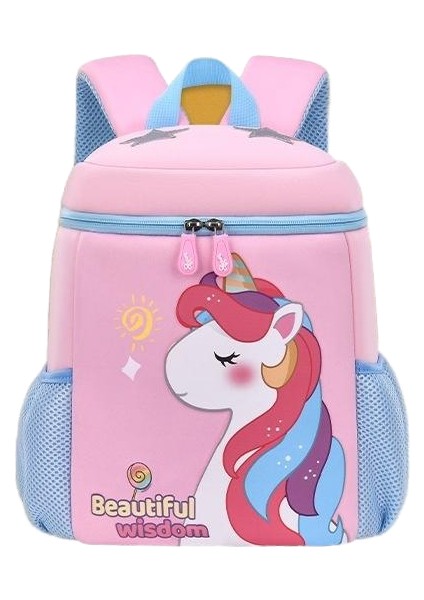 Anaokulu Çocuk Okul Çantası 3-6 Yaş Erkek ve Kız Okul Giriş Erkek Bebek Kız Anti-Kayıp Sırt Çantası (Yurt Dışından)