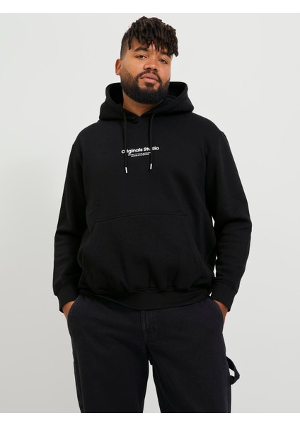 Logo Baskili Sweatshirt - Büyük Beden